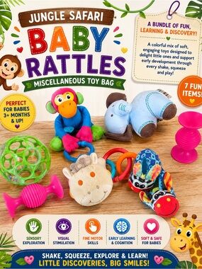 Jungle Safari Baby Rattles Miscellaneous Toy Bag